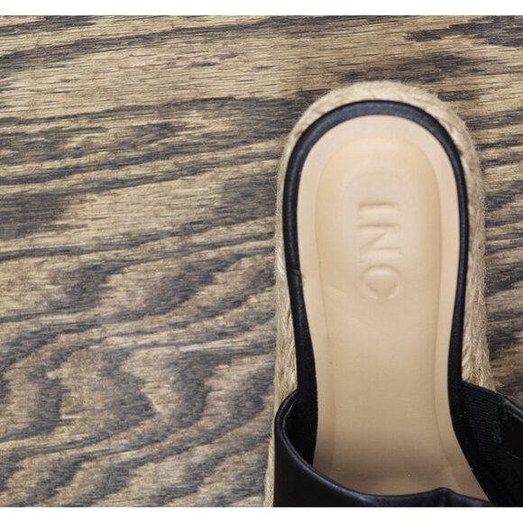 INC International Concepts Womens Cicily Espadrille Wedge Sandal Black 8M - Picture 7 of 11